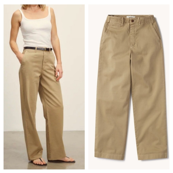 Buck Mason Women's Baja Twill Field Chino in Heritage Khaki Size 28 - Picture 1 of 7
